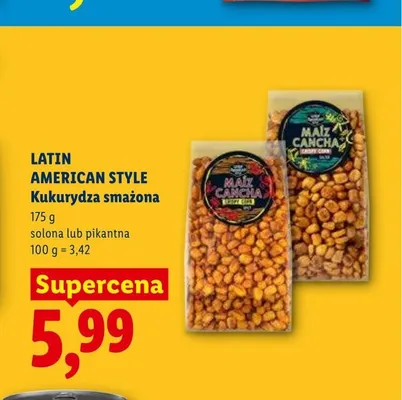 Kukurydza smażona LATIN AMERICAN STYLE pikantna promocja w Lidl