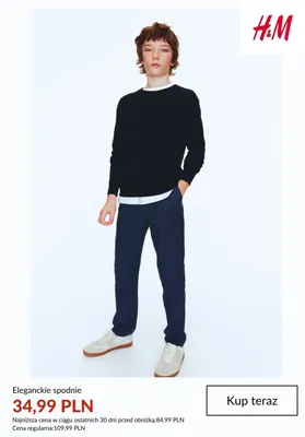 Spodnie eleganckie H&M promocja w H&M