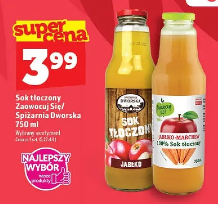 Sok tłoczony Zaowocuj Się jabłko-marchew promocja w TOPAZ