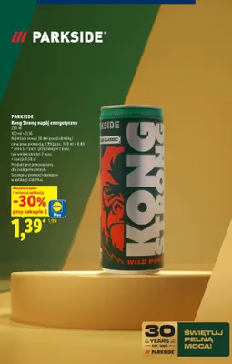 Napój energetyczny Parkside Kong Strong promocja w Lidl