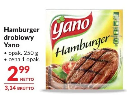 Hamburger drobiowy Yano promocja w Makro
