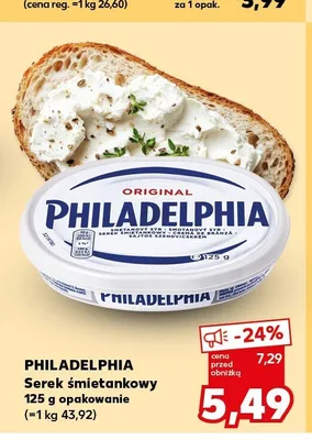 Serek śmietankowy Philadelphia promocja w Kaufland
