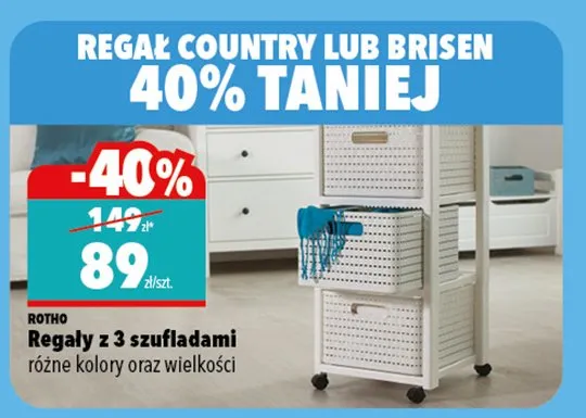 Regały z 3 szufladami różne kolory i wielkości promocja w Biedronka Home