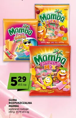 Guma rozpuszczalna Mamba Fruit Surfer promocja w ABC