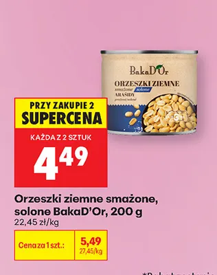 Orzeszki ziemne smażone solone BakaD'Or promocja w Biedronka