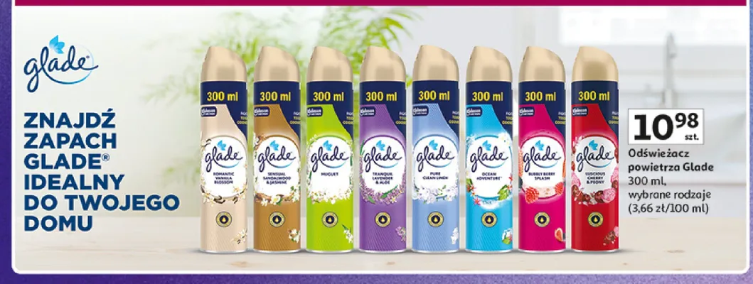 Odświeżacz powietrza Glade Tranquil Lavender & Aloe promocja w Auchan