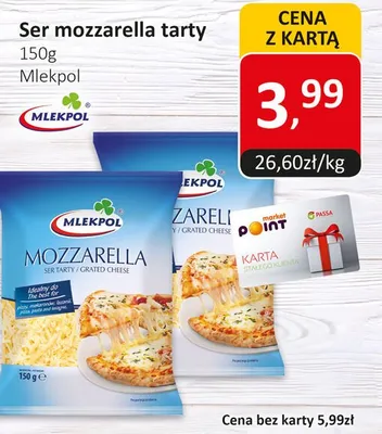 Ser mozzarella tarty promocja w Market Point