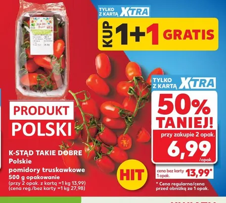 Pomidory truskawkowe K-Stąd Takie Dobre Polskie promocja w Kaufland