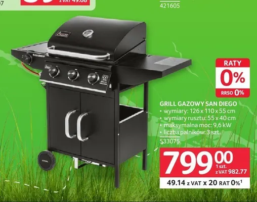 Grill gazowy San Diego promocja w Selgros