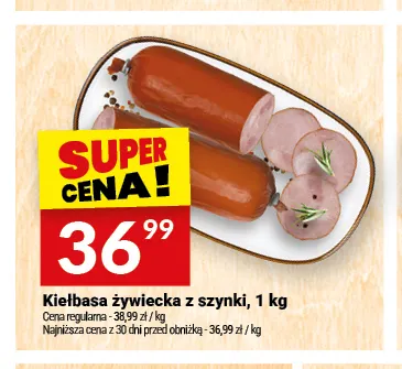 Kiełbasa żywiecka z szynki Białecki Wędzarnia promocja w Twój Market
