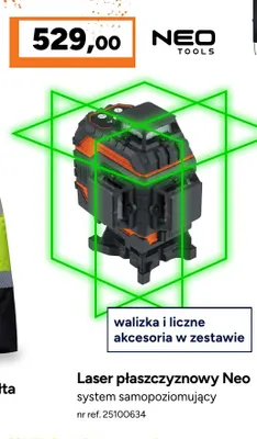 Laser płaszczyznowy Neo system samopoziomujący promocja w Bricoman