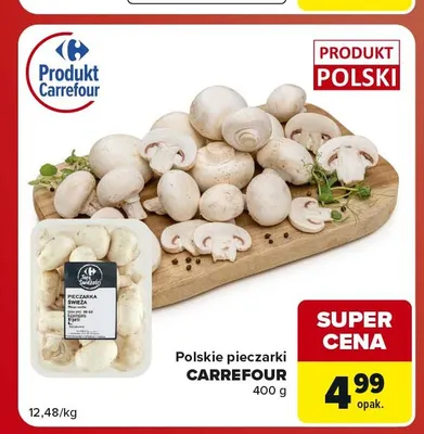 Pieczarki polskie Carrefour promocja w Carrefour Market