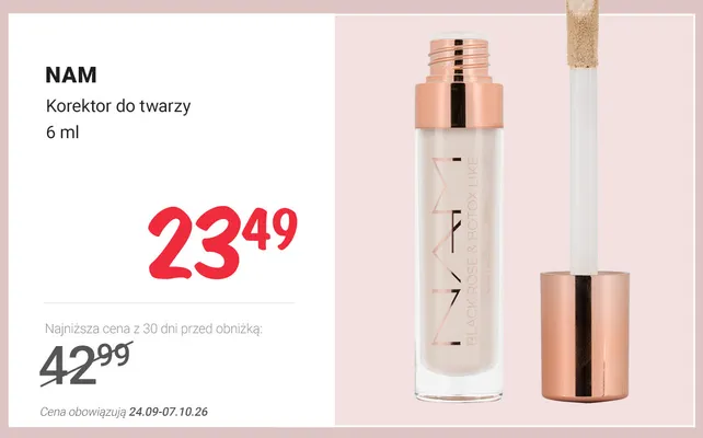 Korektor do twarzy NAM promocja w Rossmann
