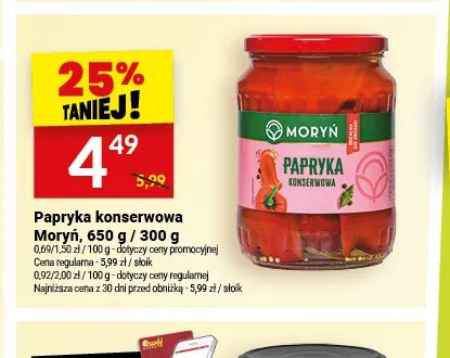 Papryka konserwowa Moryń promocja w Twój Market