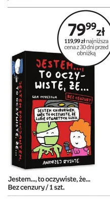 Gra imprezowa Jestem..., to oczywiste, że... Bez cenzury promocja w Empik