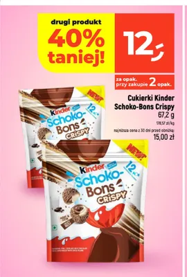 Cukierki Kinder Schoko-Bons Crispy promocja w Dealz