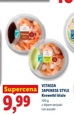 Krewetki białe z dipem teriyaki Vitasia Japanese Style promocja w Lidl