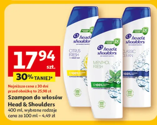 Szampon do włosów Head & Shoulders promocja w Auchan