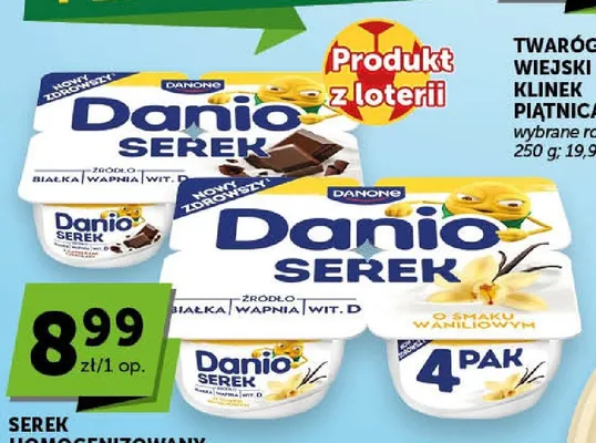 Serek homogenizowany z czekoladą Danio 4-pak promocja w Euro Sklep