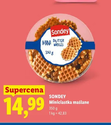 Miniciastka maślane Sondey promocja w Lidl