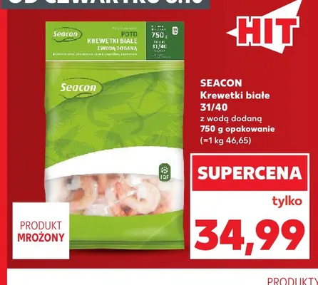 Krewetki białe z wodą dodaną Seacon promocja w Kaufland