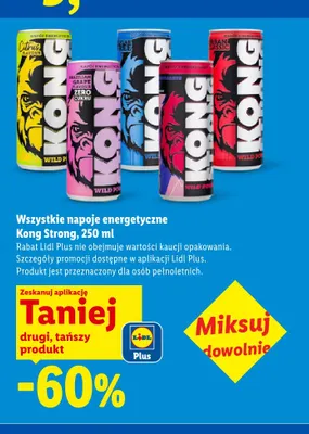 Napój energetyczny Kong Strong Pomegranate promocja w Lidl