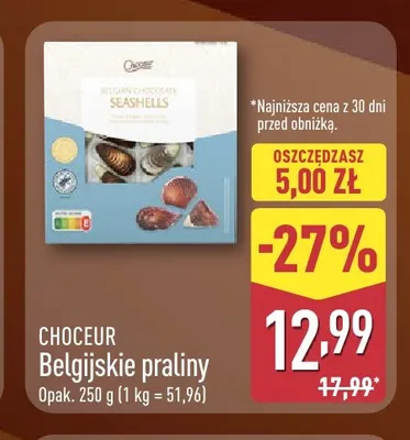 Belgijskie praliny Choceur promocja w Aldi