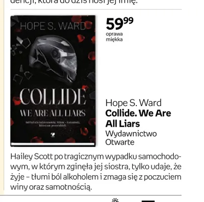 Książka Hope S. Ward Collide. We Are All Liars oprawa miękka promocja w Empik