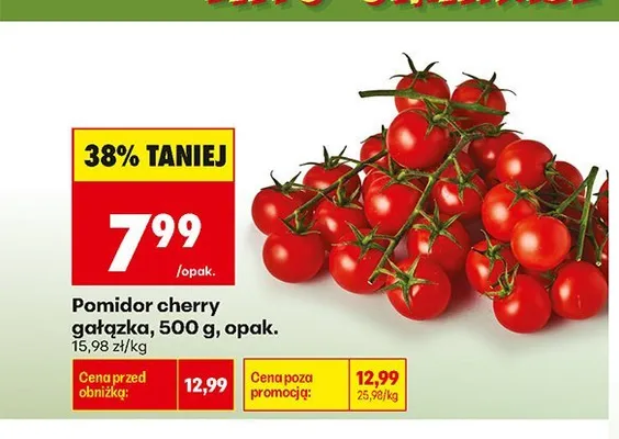 Pomidor cherry gałązka promocja w Biedronka
