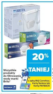 Produkty do filtrowania wody BRITA promocja w Carrefour