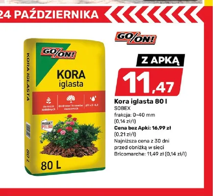 Kora iglasta Sobex promocja w Bricomarche