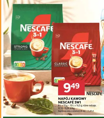 Napój kawowy Nescafe 3w1 Classic 10-pak promocja w Stokrotka