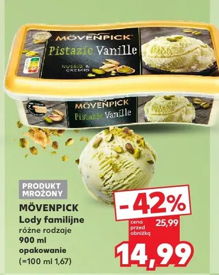 Lody familijne różne rodzaje opakowanie promocja w Kaufland