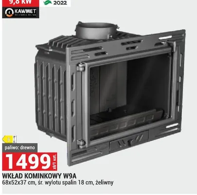 Wkład kominkowy W9A promocja w Merkury Market