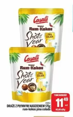 Draże z płynnym nadzieniem Casali rum-kokos pina colada promocja w Tomi Markt