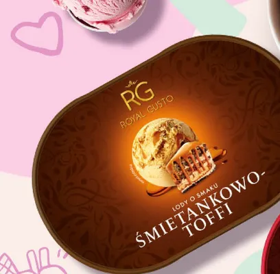 Lody o smaku śmietankowo-toffi Royal Gusto promocja w POLOmarket