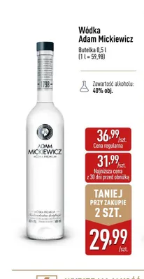 Wódka Adam Mickiewicz promocja w Aldi