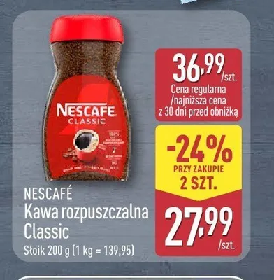 Kawa rozpuszczalna Nescafé Classic promocja w Aldi