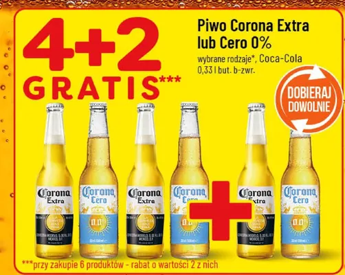 Piwo Corona Extra lub Cero 0% wybrane rodzaje promocja w POLOmarket