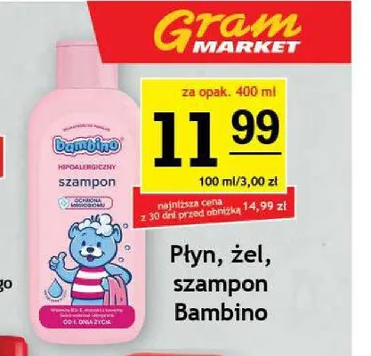 Żel Bambino promocja w Gram Market