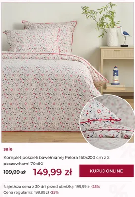 Komplet pościeli bawełnianej Home&you Pelora 160x200 cm z 2 poszewkami 70x80 cm promocja w home&you