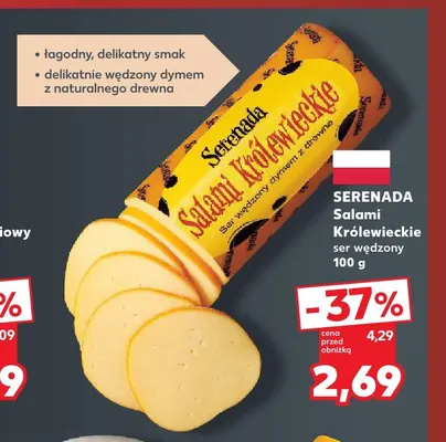 Salami Królewieckie ser wędzony Serenada promocja w Kaufland