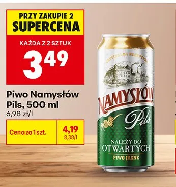 Piwo Namysłów Pils promocja w Biedronka