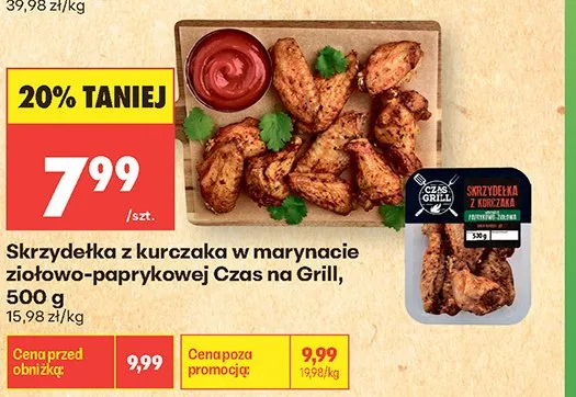 Skrzydełka z kurczaka w marynacie ziołowo-paprykowej Czas na Grill promocja w Biedronka