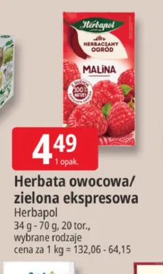 Herbata zielona ekspresowa Herbapol promocja w Leclerc