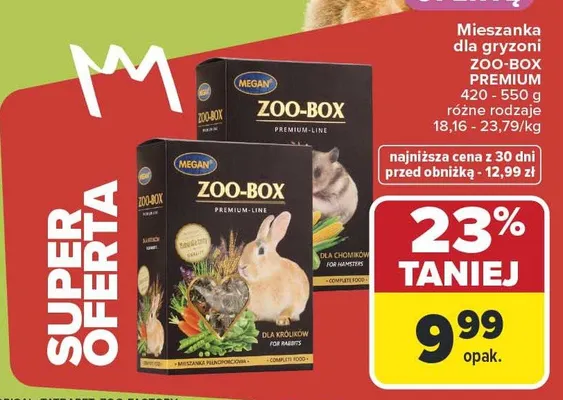 Mieszanka dla gryzoni Zoo-Box Premium Megan różne rodzaje promocja w Carrefour Market