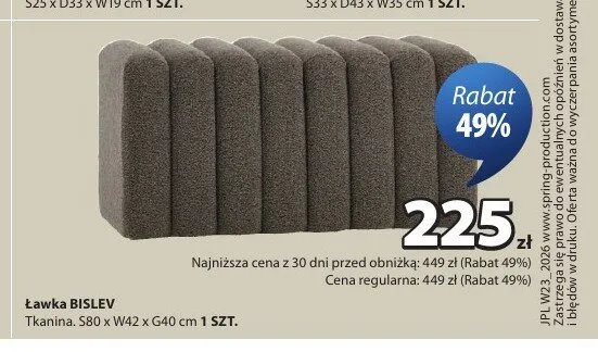 Ławka BISLEV promocja w Jysk
