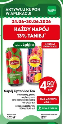 Napój Lipton Ice Tea Strawberry promocja w Żabka
