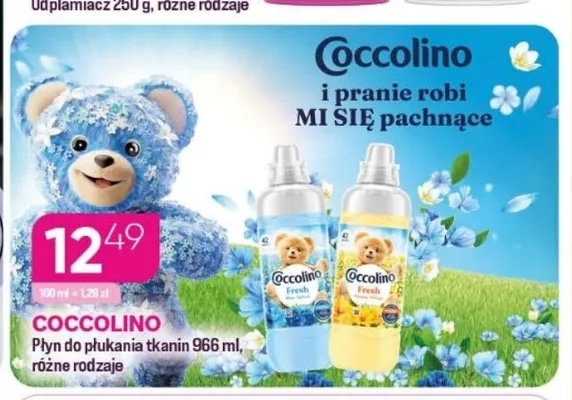 Płyn do płukania tkanin Coccolino promocja w Drogerie Koliber