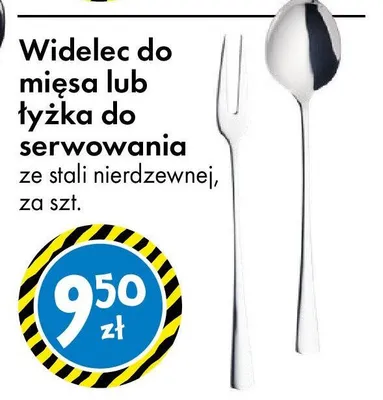 Widelec do mięsa lub łyżka do serwowania ze stali nierdzewnej promocja w Tedi